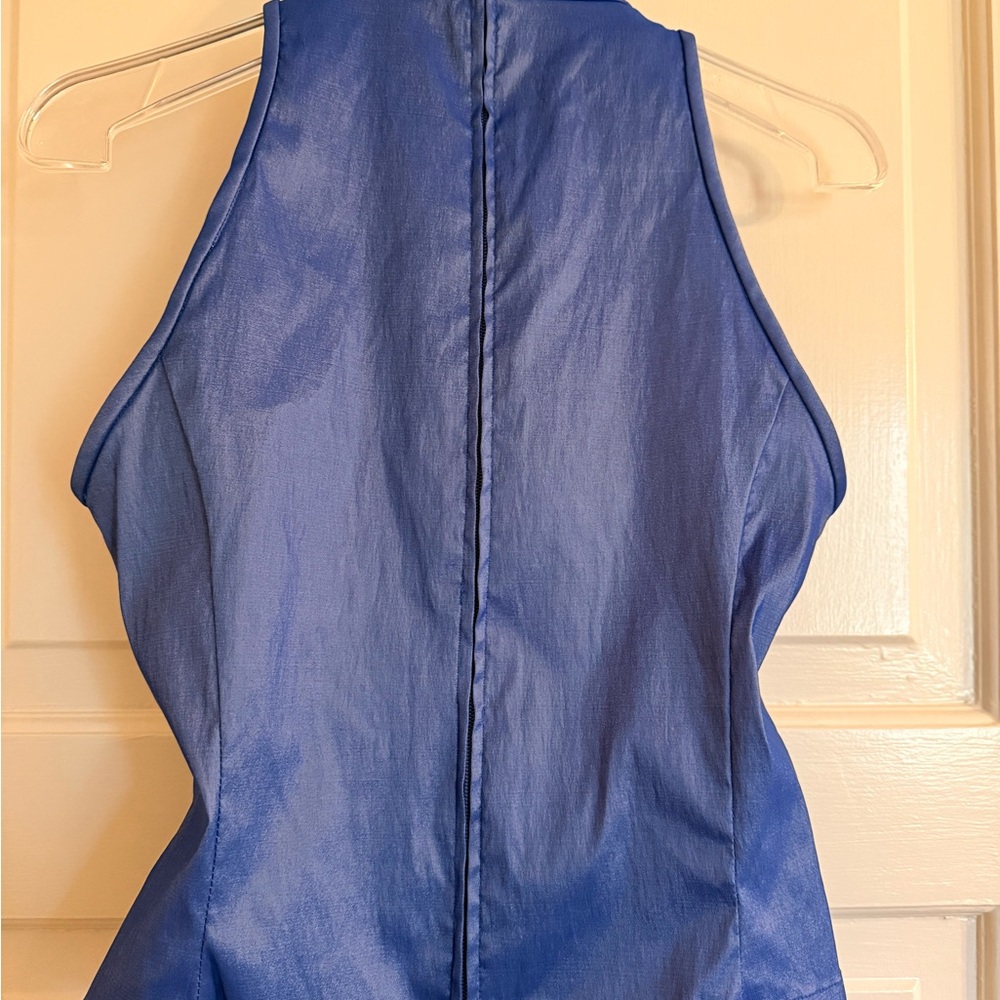 Vintage Tadashi Shoji Sapphire Sleeveless Blouse - Picture 3 of 4